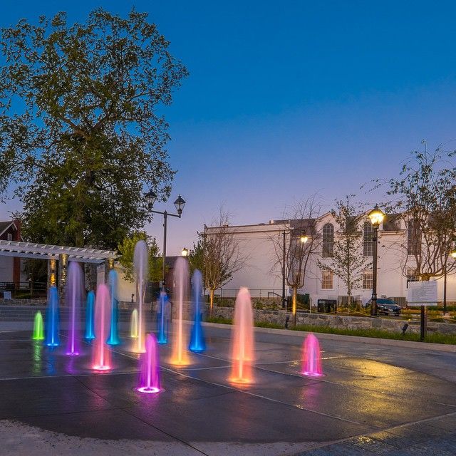 Splash Pad at Night