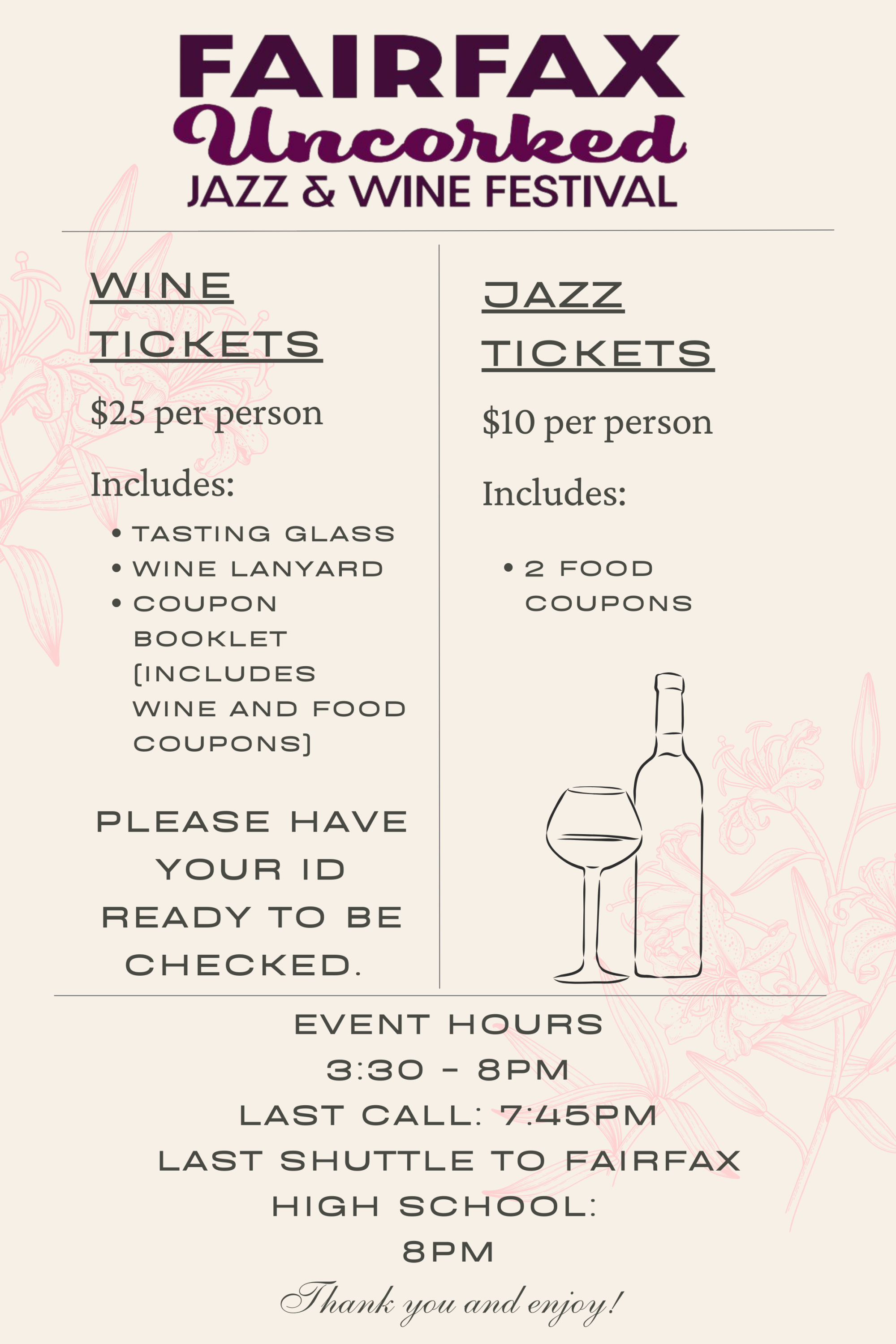 Ticket Info A-Frame