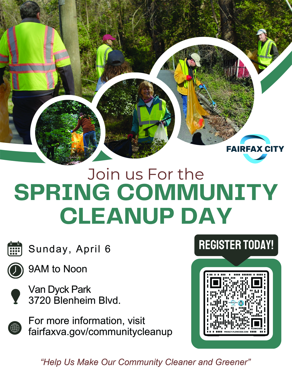 2025 Spring Cleanup flyer with QR Code